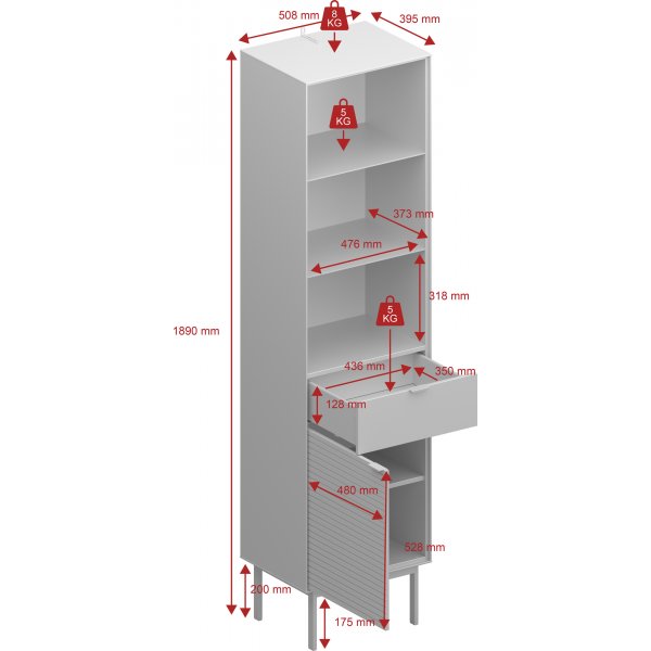 Vitrine Soma - Schwarz/Espresso