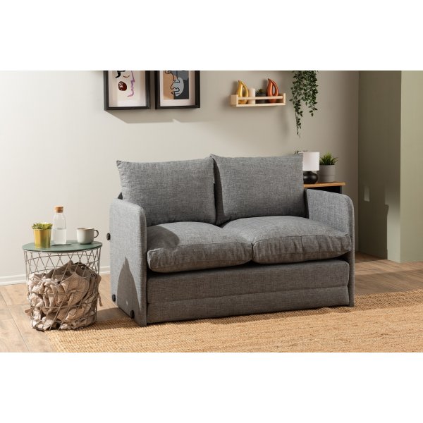 Saga 2-Sitzer-Schlafsofa - Hellgrau Saga 2-Sitzer-Schlafsofa - Hellgrau