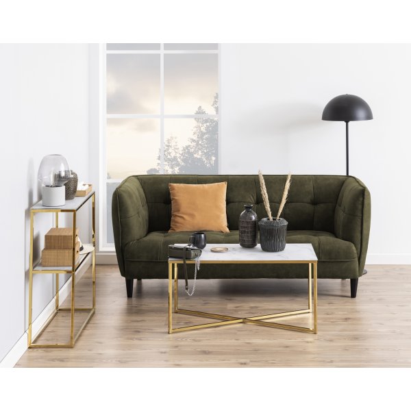 Alisma Konsolentisch 79,5 cm - Wei�er Marmor/Gold