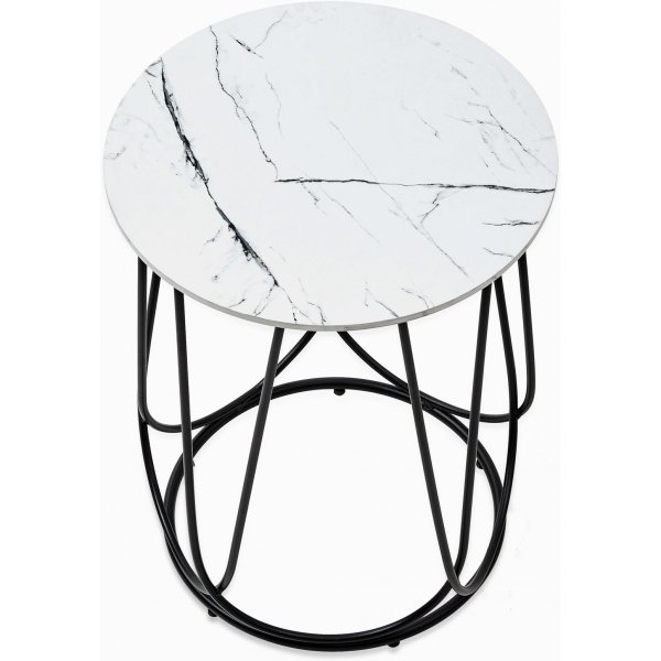 Bobby Couchtisch Ø40 cm - Weiß Bobby Couchtisch Ø40 cm - Weiß