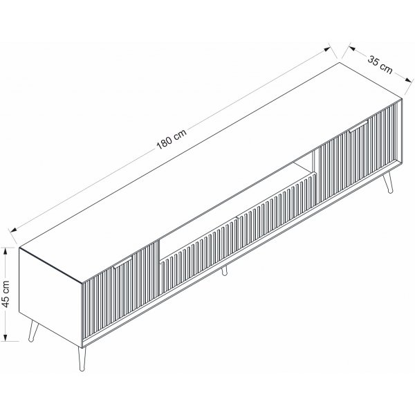 Bazal TV-Stnder mit Beinen - Beige