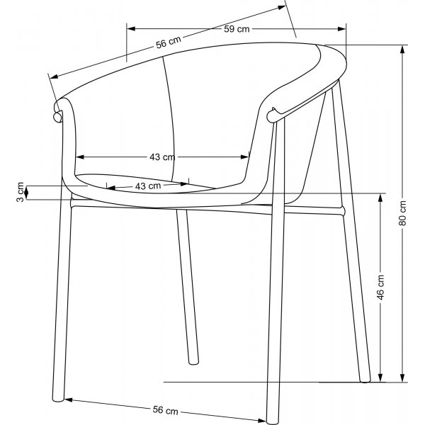 Cadeira Esszimmerstuhl 489 - Beige