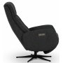Comfort Luxus Reclinersessel (2 Motoren) integrierte Fusttze - Dunkelgrauer Stoff