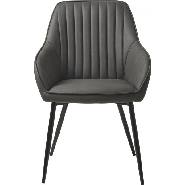 Boston-Sessel aus grauem PU