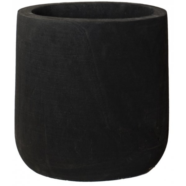 Noir Topf Holz H30 cm - Schwarz