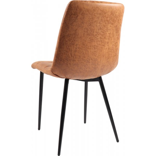 Eksj�-Stuhl aus Cognac-Mikrofaser