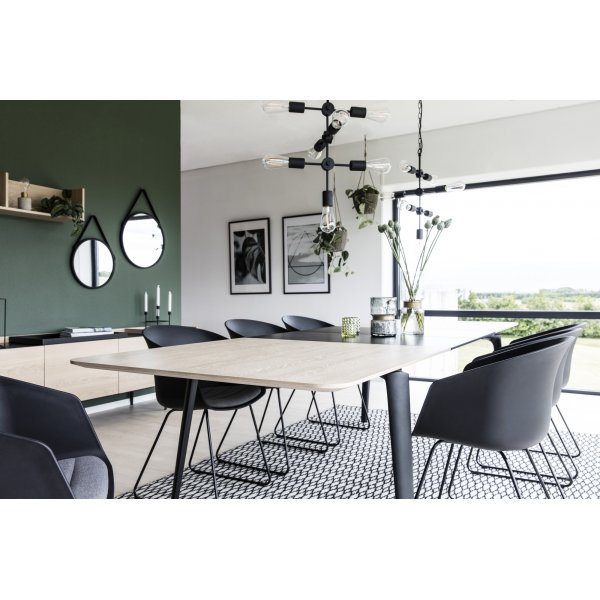 Connect Esstisch 200 cm - Eiche weiß pigmentiert Connect Esstisch 200 cm - Eiche weiß pigmentiert