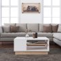Camilla Couchtisch 90 x 60 cm - Eiche/wei