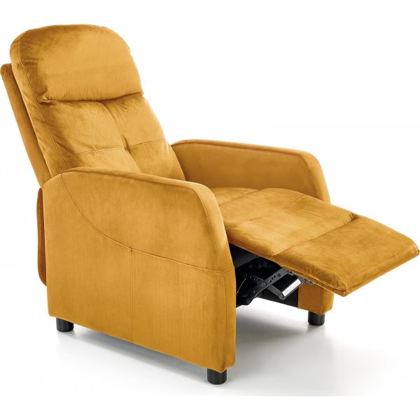 Gunvor Liegesessel aus gelbem Samt