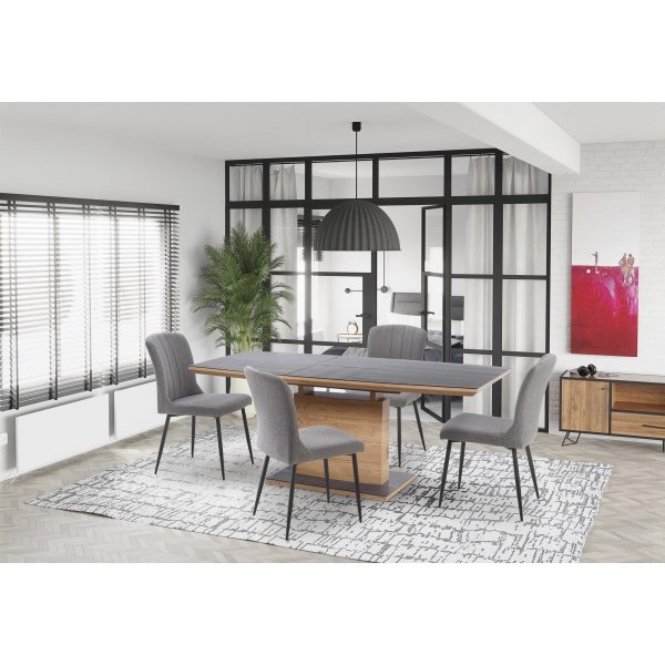 Viggen Esstisch 140-180 cm - Dunkelgrau/Eiche Viggen Esstisch 140-180 cm - Dunkelgrau/Eiche