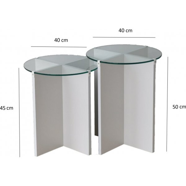 Lily Beistelltisch 40/40 cm - Wei