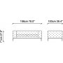 Modisches 2-Sitzer-Sofa - Grau