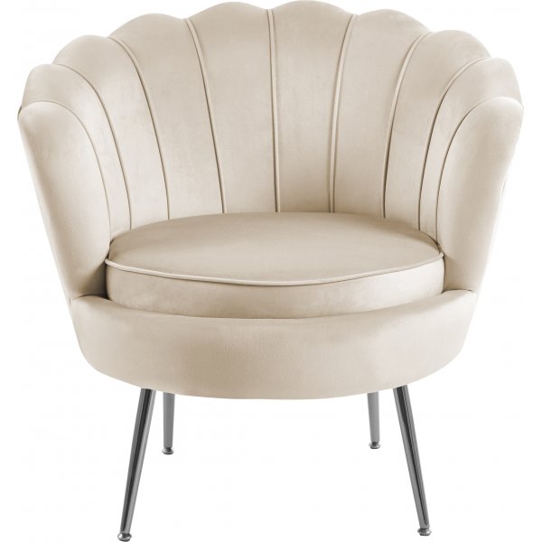 Sessel aus beigem Samt - Kingsley Sessel aus beigem Samt - Kingsley