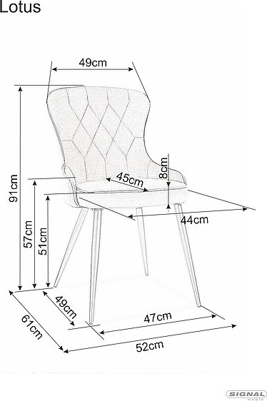 Lotus Esszimmerstuhl - Grauer Samt Lotus Esszimmerstuhl - Grauer Samt