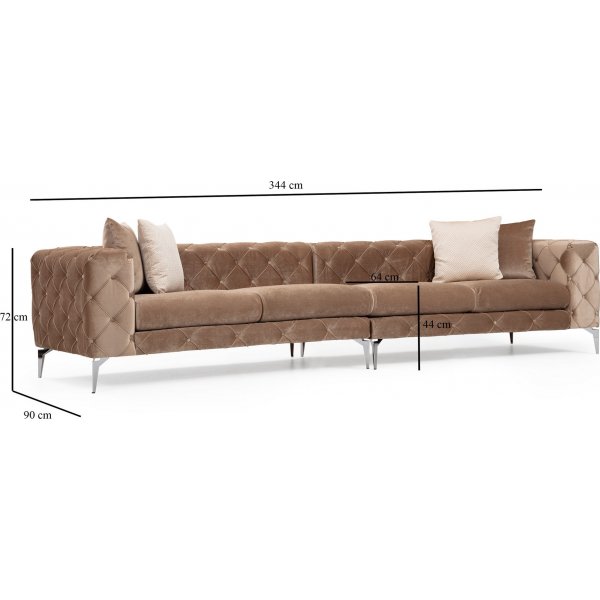 Como 4-Sitzer-Sofa - Braun Como 4-Sitzer-Sofa - Braun
