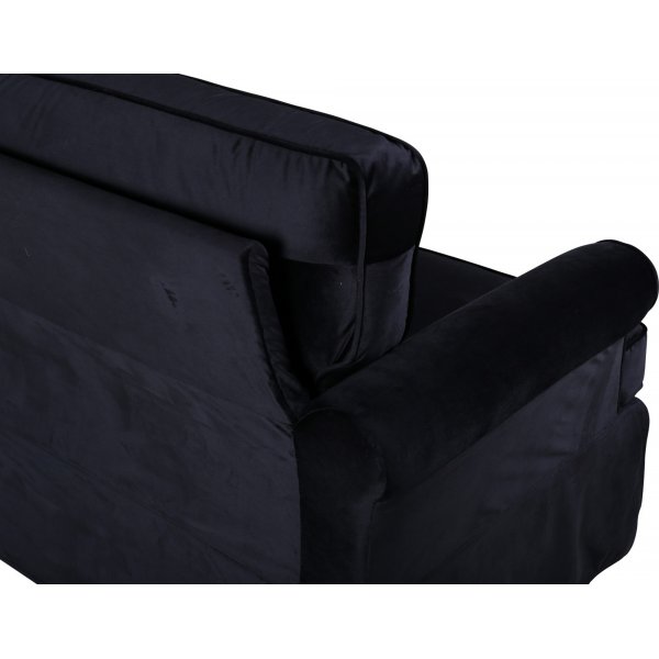 2-Sitzer-Sofa aus Stoff - Schwarz