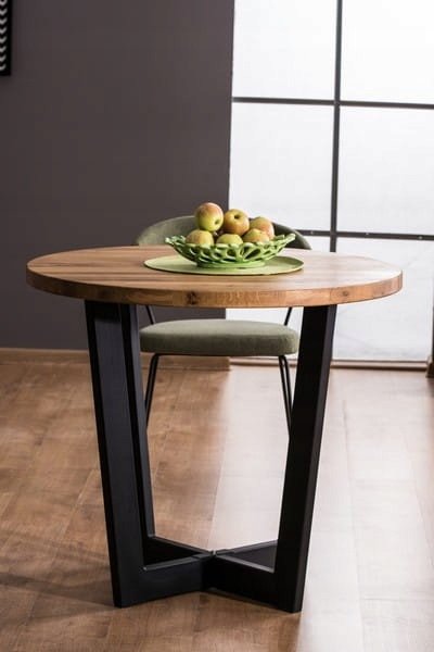 Cono Esstisch 90 cm - Eiche/schwarz