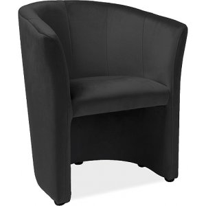 Myra-Sessel aus schwarzem Samt + Fleckentferner fr Mbel