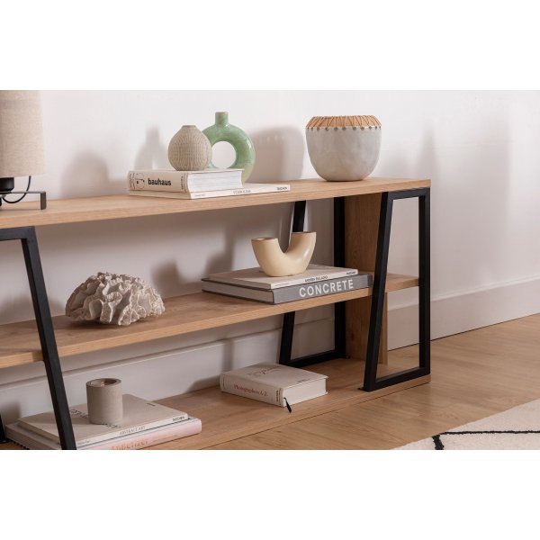 Lissa TV-Stnder 123,6 cm - Saphireiche/Schwarz