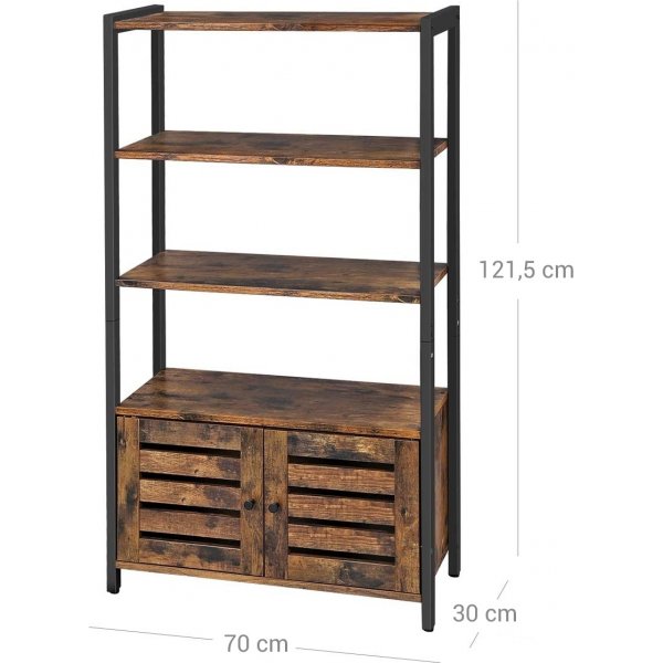 Bcherregal Vilgot - Braun/Schwarz