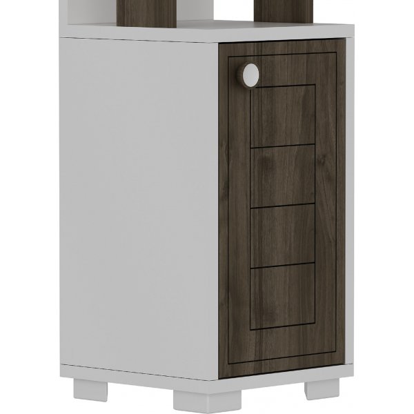 Canard Bücherregal - Weiß/Walnuss Canard Bücherregal - Weiß/Walnuss