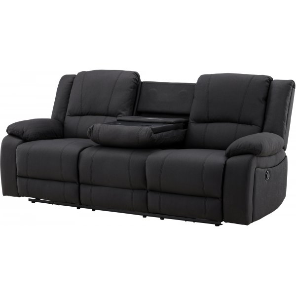 Singapore 3-Sitzer-Liegesofa - Schwarz