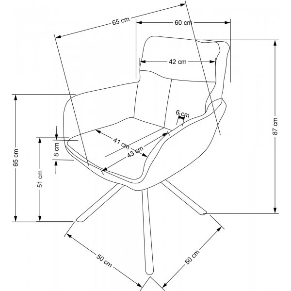 Cadeira Esszimmerstuhl 495 - Grau Cadeira Esszimmerstuhl 495 - Grau