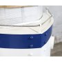 Barschrank Boot 102 x 54 cm - Wei/Blau/Schwarz