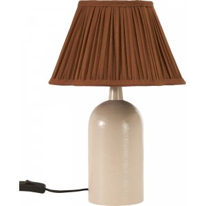 Riley Tischlampe - Glnzendes Beige/Braun - 37 cm