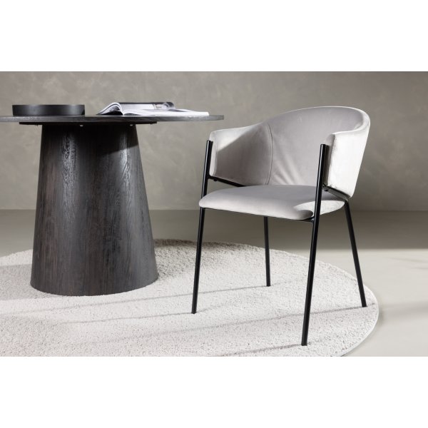 Evelina Esszimmerstuhl - Grauer Samt Evelina Esszimmerstuhl - Grauer Samt