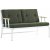 Lotus 2-Sitzer Outdoor-Sofa - Wei/Grn + Mbelpflegeset fr Textilien