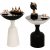 Chalice Beistelltisch-Set 46/56 cm - Schwarz/Wei