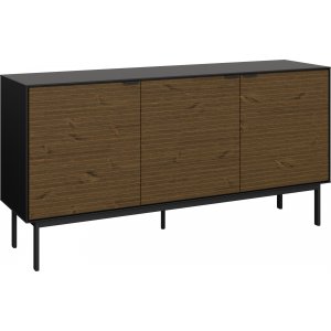 Soma Sideboard mit 3 Tren - Schwarz/Espresso