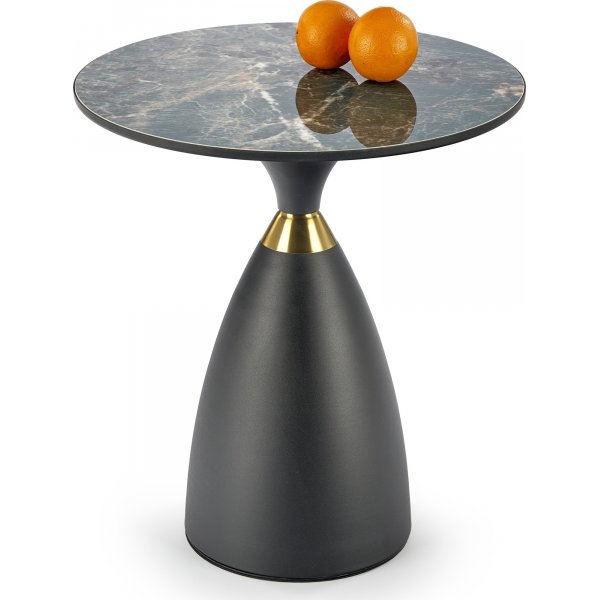Morena Couchtisch Ø50 cm - Grüner Marmor/Schwarz/Gold Morena Couchtisch Ø50 cm - Grüner Marmor/Schwarz/Gold