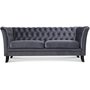 Milton Chesterfield 2-Sitzer - grauer Samt