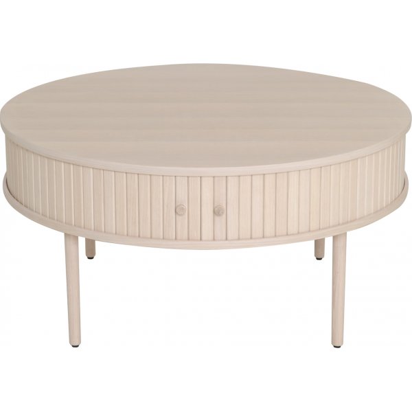 Slide Couchtisch 90 cm - Wei pigmentierte Eiche