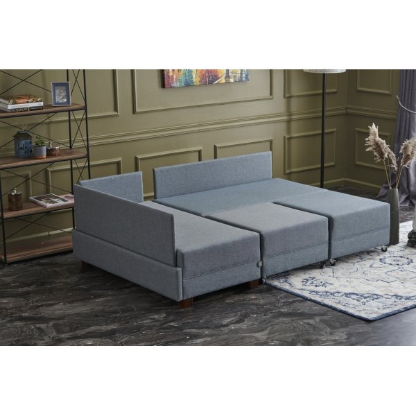 Fly Ecksofa links - Blau