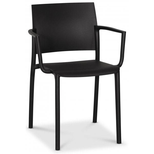 Alafors Esszimmerstuhl stapelbar - schwarz (Kunststoff)
