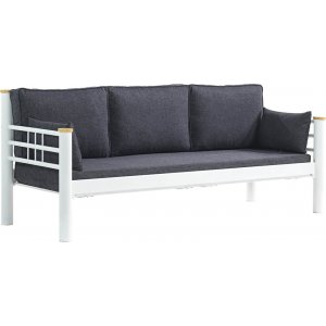 Kappis 3-Sitzer Outdoor-Sofa - Weiß/Anthrazit + Möbelpflegeset für Textilien Kappis 3-Sitzer Outdoor-Sofa - Weiß/Anthrazit + Möbelpflegeset für Textilien