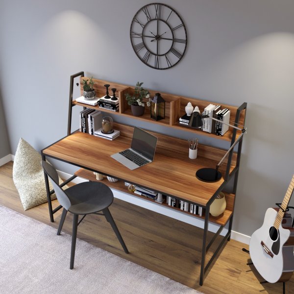 Ceren Schreibtisch 140 x 60 cm - Nussbaum