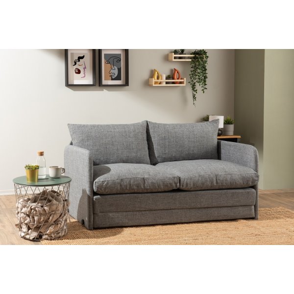 Saga 2-Sitzer-Schlafsofa XL - Hellgrau Saga 2-Sitzer-Schlafsofa XL - Hellgrau