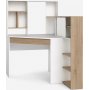 Function Plus Schreibtisch 138,4 x 101,6 x 141,1 cm - Wei/Eiche