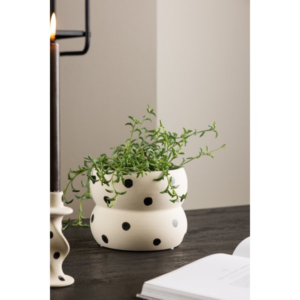 Dapne-Topf - Schwarz/Weiß Dapne-Topf - Schwarz/Weiß