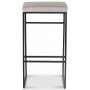 Stage Barhocker - Samt graubeige / schwarz