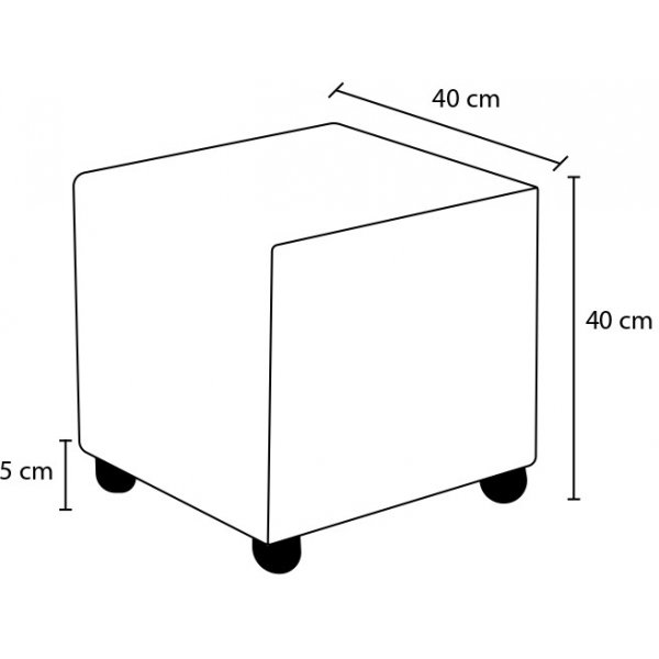 Ranma Pouf - Anthrazit/Kupfer Ranma Pouf - Anthrazit/Kupfer