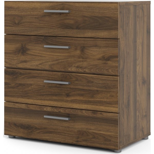 Pepe breite Kommode mit 4 Schubladen - Walnuss Pepe breite Kommode mit 4 Schubladen - Walnuss