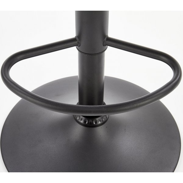 Elfrieda Barhocker - Dunkelgrau (PU) / schwarz