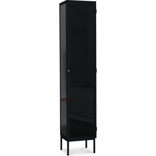 Revel Vitrine 200x40 cm - Schwarz / Getntes Glas + Fleckentferner fr Mbel
