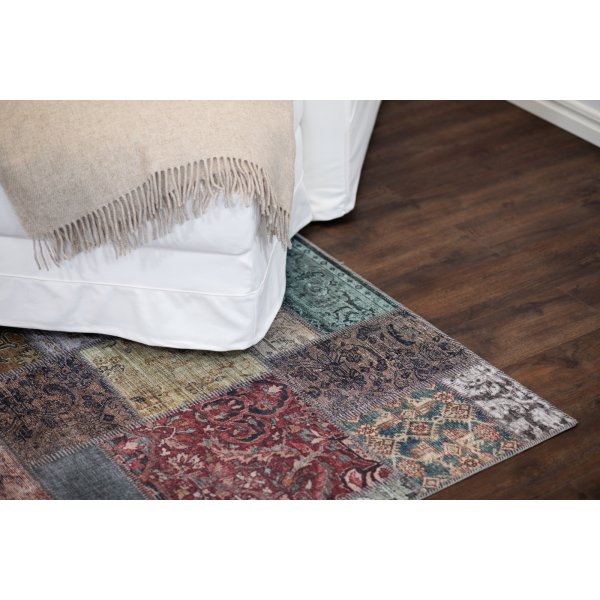 Patchwork-Patchwork-Teppich Mehrfarbig