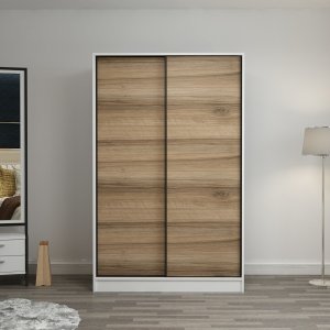 Kapusta Kleiderschrank 120 cm - Eiche/Wei